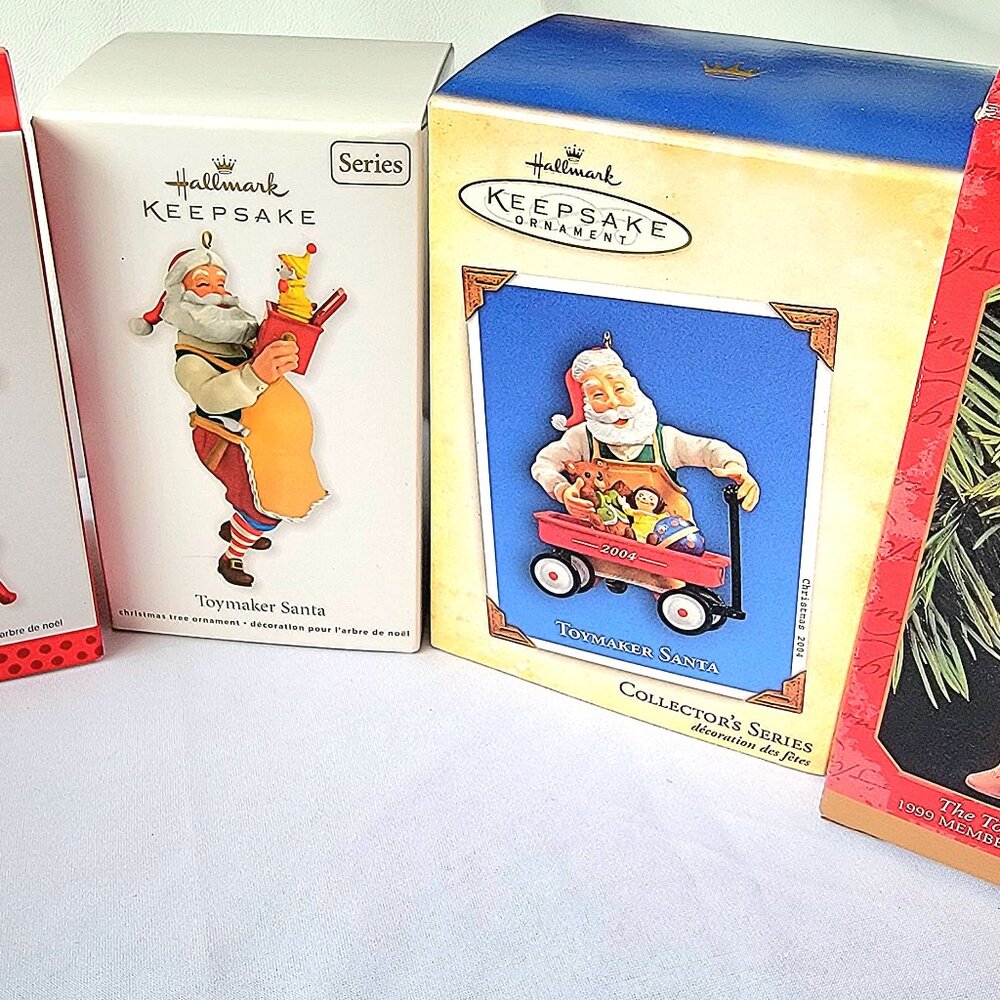 Set of 4 Hallmark Toymaker Santa Keepsake Ornaments